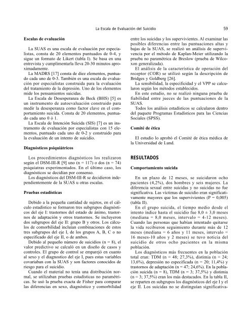 La Escala de EvaluaciÃ³n del Suicidio - El MÃ©dico Interactivo