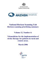 Horizon Scanning Technology - the Australia and New Zealand ...