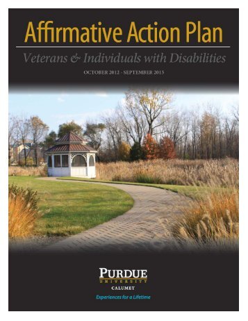 Affirmative Action Plan for Veterans - Purdue University Calumet