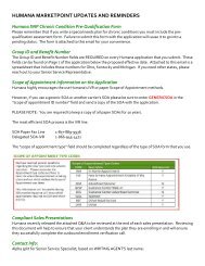 HUMANA MARKETPOINT UPDATES AND REMINDERS