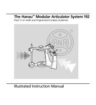 The Hanau™ Modular Articulator System 192 Illustrated ... - Whip Mix