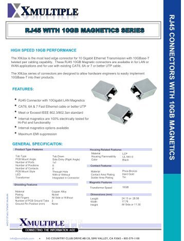 10GB RJ45 Magnetic Connectors - Xmultiple