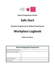 Safe Start Workplace Logbook - Wales Deanery