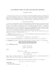 AN INTRINSIC PROOF OF THE GAUSS-BONNET THEOREM The ...