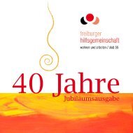 Festschrift zum 40-jährigen Jubiläum - Freiburger Hilfsgemeinschaft ...