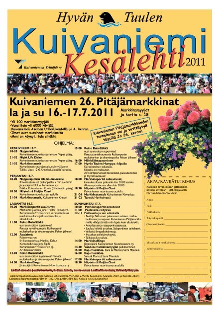 kuivaniemi kesÃ¤lehti 1 heinÃ¤kuu 8.7.2011 - PudasjÃ¤rvi-lehti ja VKK ...