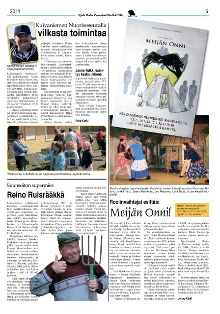 kuivaniemi kesÃ¤lehti 1 heinÃ¤kuu 8.7.2011 - PudasjÃ¤rvi-lehti ja VKK ...