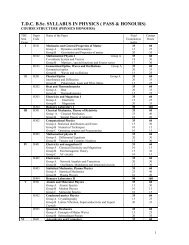 T.d.c. b.sc. syllabus in physics