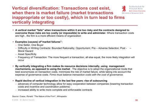 Corporate Strategy Diversification - Prof. Dr. Bernd Venohr