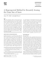 A hyperspectral method for remotely sensing the grain size of snow