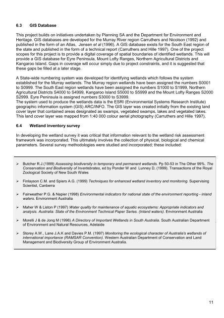 2007 Wetland Inventory for the Eyre Peninsula