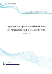 Déployer une application cliente avec le Framework ... - Dotnet-France