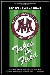 Benefit 2010 Catalog - Horace Mann School