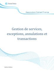 Gestion de services, exceptions, annulations et ... - Dotnet-France