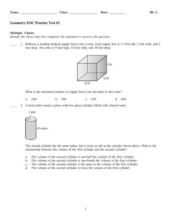 Washington Eoc Geometry Study Guide Washington Eoc Geometry Study Guide