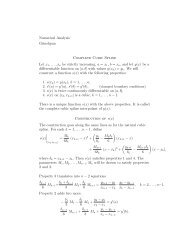 Numerical Analysis Grinshpan Complete Cubic Spline Let x1,...,xn ...