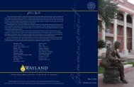 Graduation program - Wayland Baptist University