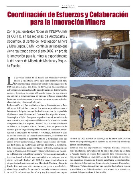 Representantes de Csiro en Chile - Areaminera