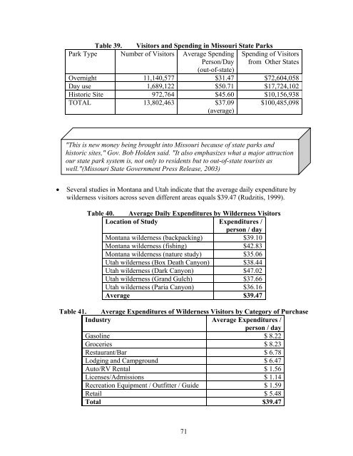 Economic Impacts of Parks, Rivers, Trails and Greenways