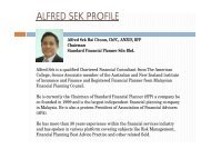 ALFRED SEK PROFILE - Financial Planning Association of Malaysia