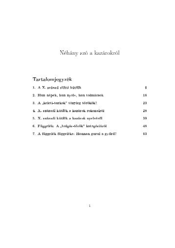 Kánnai Zoltán: Néhány szó a kazárokról - Levente Vezér honlapja