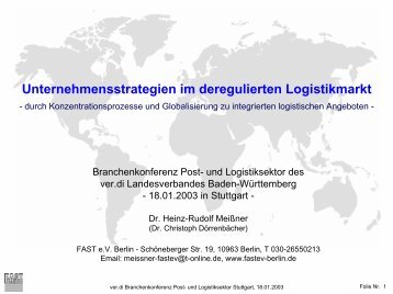 Unternehmensstrategien im deregulierten ... - Input Consulting