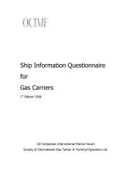 Ship Information Questionnaire for Gas Carriers - Petredec