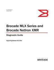 Brocade MLX Series and Brocade NetIron XMR Diagnostic Guide ...