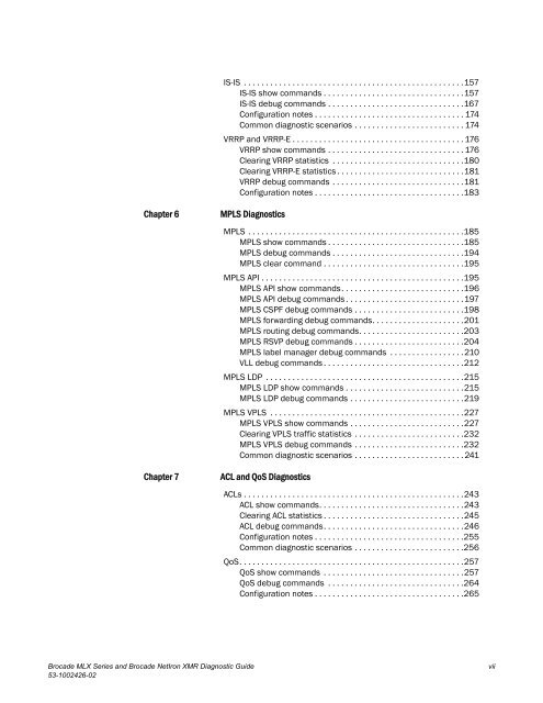 Brocade MLX Series and Brocade NetIron XMR Diagnostic Guide ...