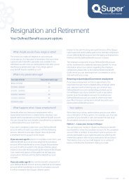 Resignation and Retirement Options - QSuper - Queensland ...