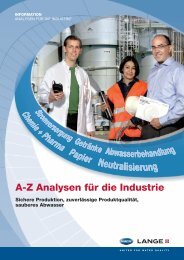 Messzechnik von A - Z in der Industrie - HACH LANGE