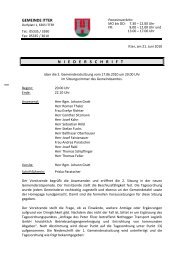2. Gemeinderatssitzung (427 KB) - .PDF - Gemeinde Itter