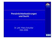 Dr. Petra Schuhler: Psychoedukation bei Sucht