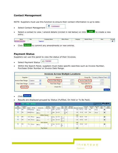 iGlass Supplier User Manual.pdf - Invensys Controls