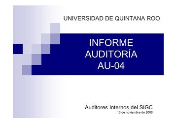 Presentacion AU-04.pdf - Sistema Institucional de GestiÃ³n de la ...
