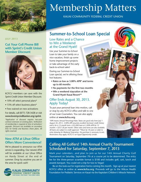 July 2013 - Kauai Community Federal Credit Union