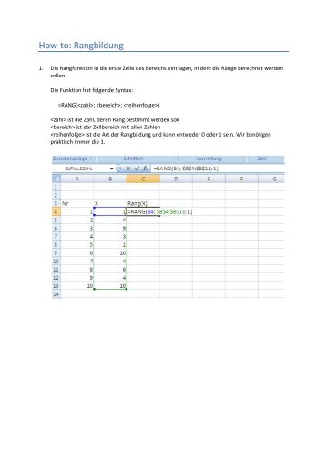 How-to: Rangbildung