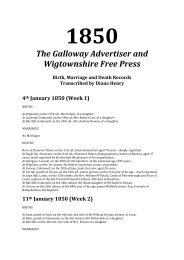 1850 The Galloway Advertiser and Wigtownshire Free Press Birth ...