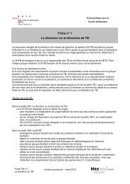 Fiche nÂ° 1 Le directeur ou la directrice de TB