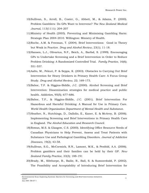 Environmental Scan Exploring Systemic Barriers for Screening and ...