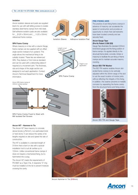 Wall Ties and Restraint Fixings - Masonry First