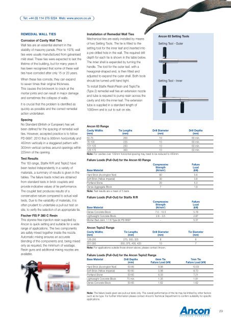 Wall Ties and Restraint Fixings - Masonry First