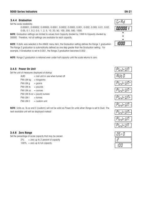 5000 Series Indicators Instruction Manual - Scale Manuals