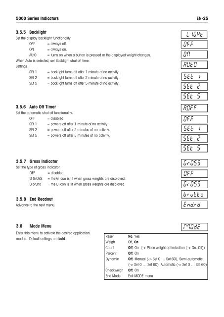 5000 Series Indicators Instruction Manual - Scale Manuals
