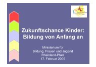 Zukunftschance Kinder: Bildung von Anfang an - LEA Rheinland-Pfalz