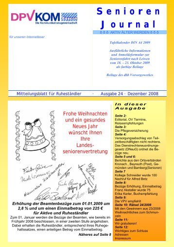 Senioren Journal - Kommunikationsgewerkschaft DPV Bayern