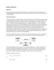 Bomb Calorimetry