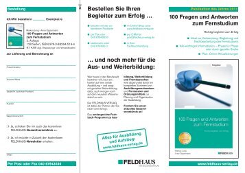 Flyer Ratgeber Fernstudium (Auflage 2011).pdf - Fernstudium-Infos.de