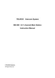 TELIKOU Intercom System MS-500ï¼4+1 channel) Main Station ...