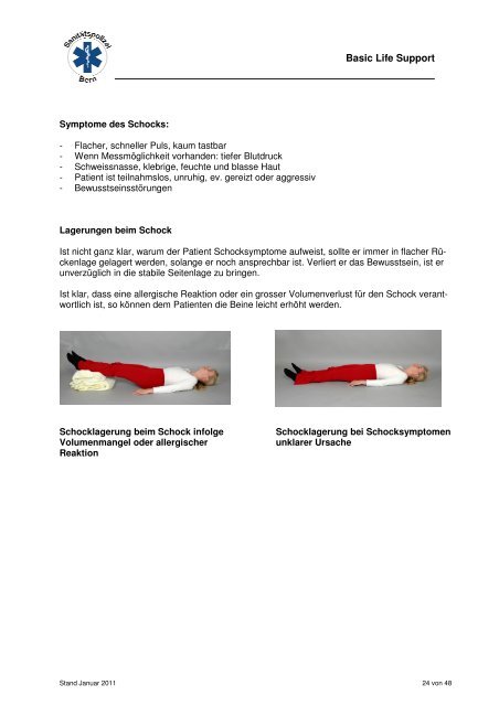 Schulungsunterlagen Basic Life Support / Erste Hilfe - auf sano ...